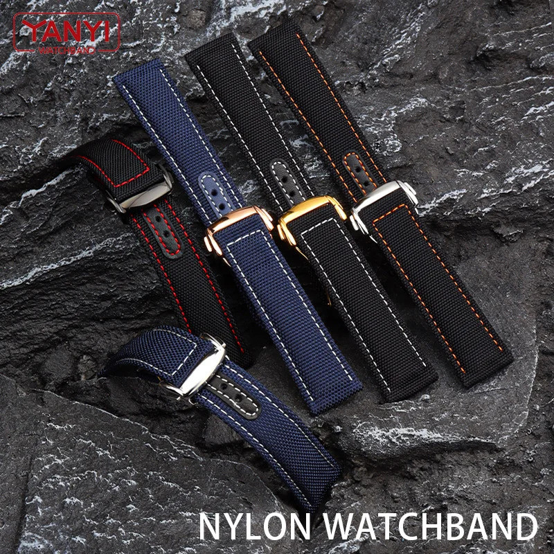 Nylon watchband for omega hamilton wristband Canvas Durable Watch Strap 20mm 22mm comfortable Leathe