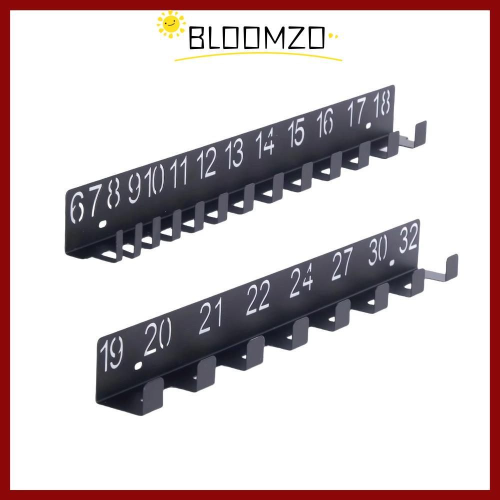 in stockBLOOMZO ชั้นวางประแจ,ป้ายดิจิตอลแบบพกพาประแจแขวน,ติดผนังอเนกประสงค์เครื่องมือออแกไนเซอร์ตะขอแขวน