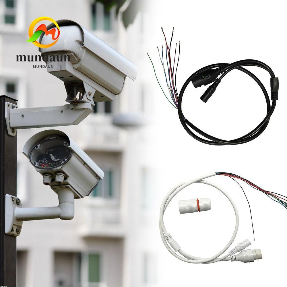 MUNDAUN สายกล้องวงจรปิด, สายกล้อง IP DC + RJ45 9Pin, มืออาชีพทนทานกันน้ํา RJ45 Connector การตรวจสอบก