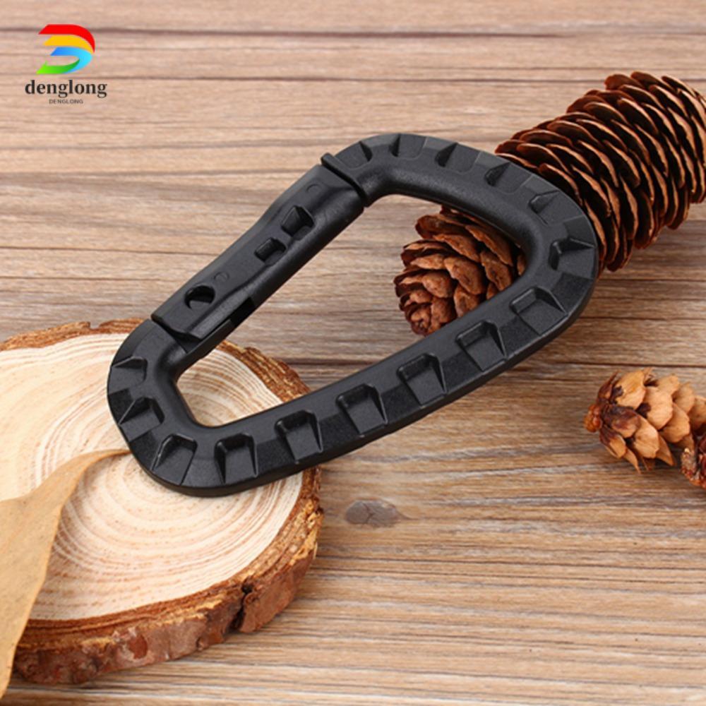 DENGLONG 16 ชิ้น Carabiner, น้ําหนักเบา Heavy Duty D Shape Buckle, Duarble Mini D แหวนกลางแจ้ง