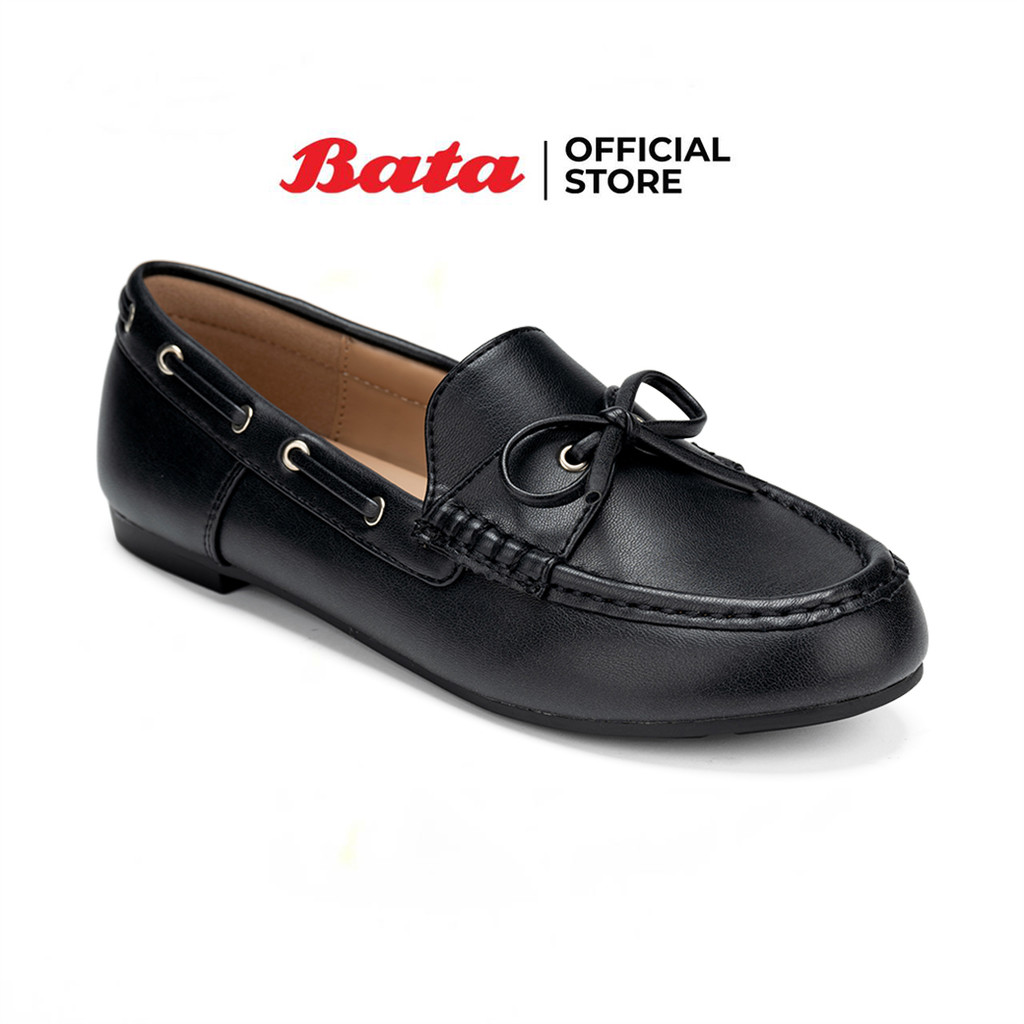 Bata บาจา รองเท้ามอคคาซีน แบบสวมส้นแบน สำหรับผู้หญิง รุ่น VIRGINIA สีดำ 5316314 สีเบจ 5311314 สีน้ำตาล 5313314