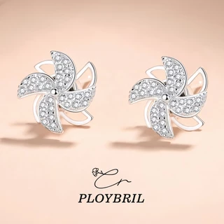PLOYBRIL✨ต่างหูเงินแท้ Turn Of Fortune ต่างหูเงินแท้925 ต่างหูแฟชั่น ตุ้มหูเงินแท้ ต่างหูสไตล์กาหลี E065