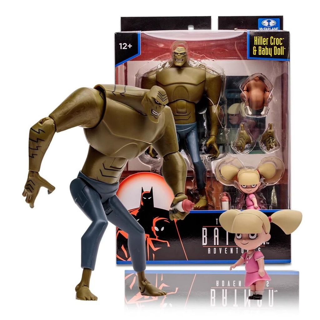 23 ซม. Batman Figure Killer จระเข้การ์ตูนรุ่น Action Figure Big Adventure Robin Nightwing Joker McFa