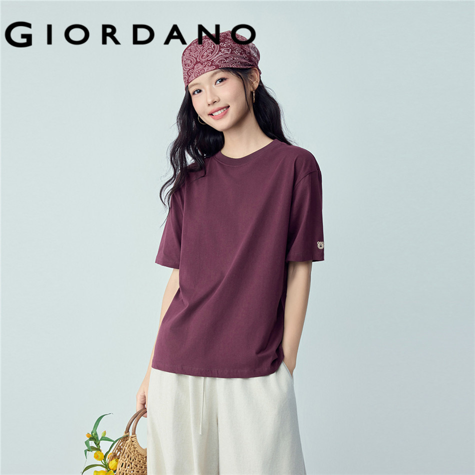 GIORDANO WOMEN Women Pure Cotton T-Shirt 13326397