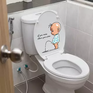 ^N^ ห้องน้ําเตือนห้องน้ําตลก Stiers เด็ก Urination ตกแต่งฝาชักโครก {T}