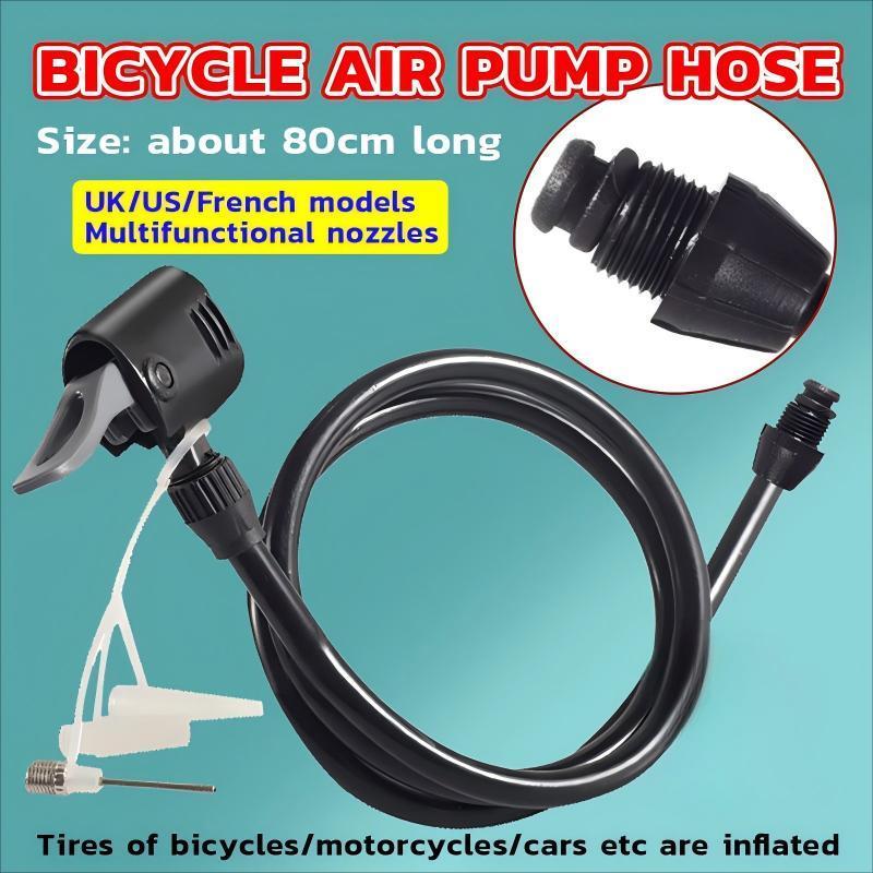 Rideon สายสูบลม สายสูบจักรยาน พร้อมหัวสูบชนิดสองรู ความยาวมาตรฐาน 80cm Pump Hose