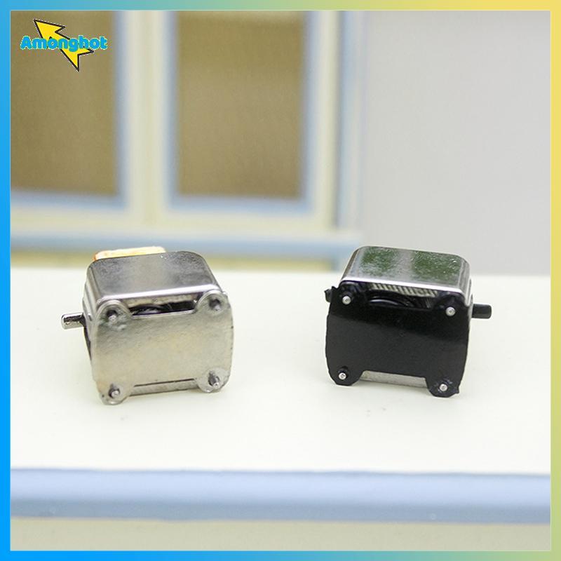 Amonghot> Dollhouse Mini Toaster With Toaster Doll House Creative Kitchen Breakfast Toaster Cute Hom
