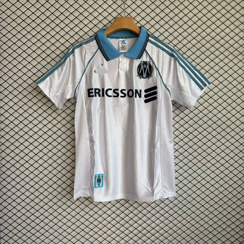 Jersey Marseille Retro 1998/99 สำหรับผู้ชาย ขนาด S-2XL วัสดุระบายอากาศและแห้งเร็วดีไซน์สวยงาม