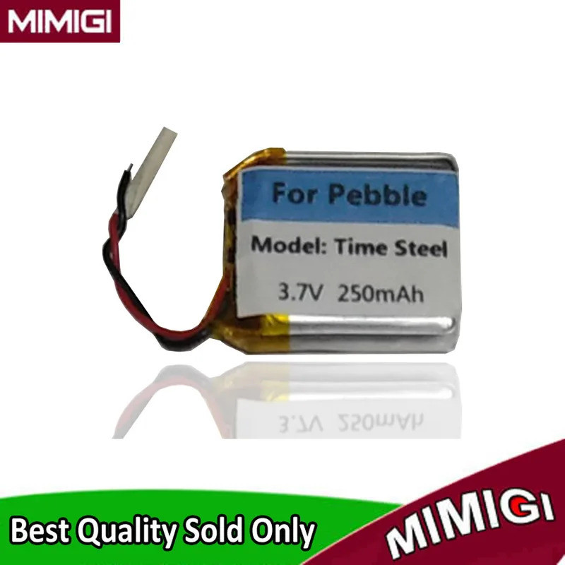 ยี่ห้อใหม่ OEM 250mAh แบตเตอรี่สําหรับ Pebble Time Steel Smart Watch Batterie Accumulator AKKU (ใช้ง