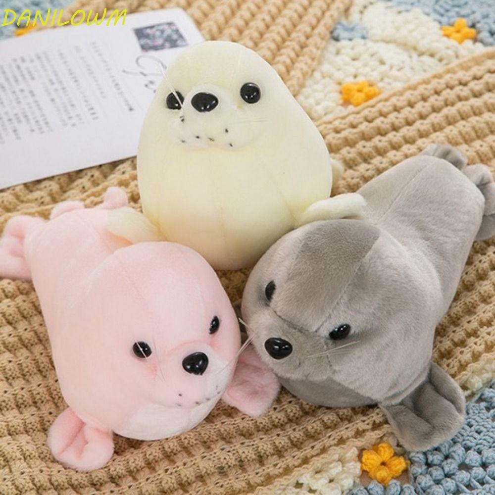 DANILOWM Seal Plush ตุ๊กตาของเล่น,ปุยน่ารัก Seal Plush ตุ๊กตา,แฟชั่นนุ่มสัตว์หมอน Sea Lion Plushie A