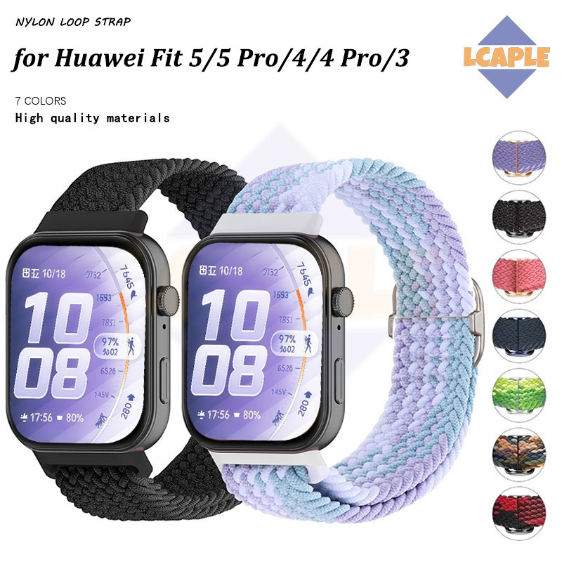 สายรัดไนลอนกีฬา for Huawei Watch Fit 5 4 3 / 5 Pro / 4  เปลี่ยนสายรัดข้อมือสร้อยข้อมือยางยืด for Smartwatch Huawei Fit 3