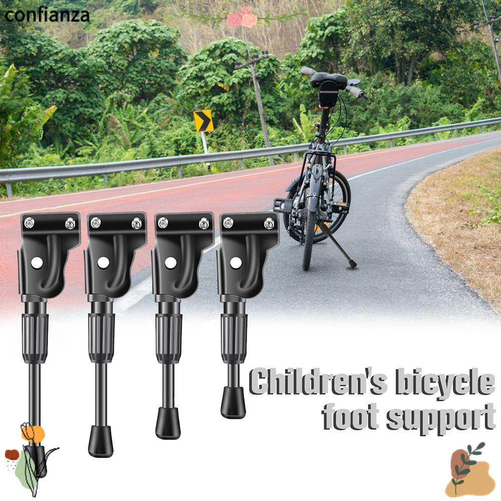 CONFIANZA Kids Bike Kickstand Road Bike ชิ้นส่วนจักรยานสีดําลื่นพับ