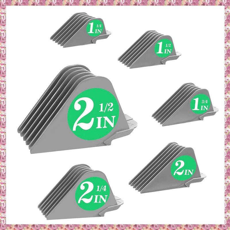 [VCR] สําหรับ 10 12 14 16 18 20 ผม 6 ชิ้น Clipper Guards 2.5 นิ้ว Clipper Guide สิ่งที่แนบมา