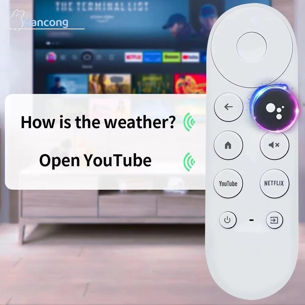 TIANCONG สําหรับ Google Chromecast Remote, Snow Color G9N9N เปลี่ยนรีโมทคอนโทรลด้วยเสียง, การออกแบบท