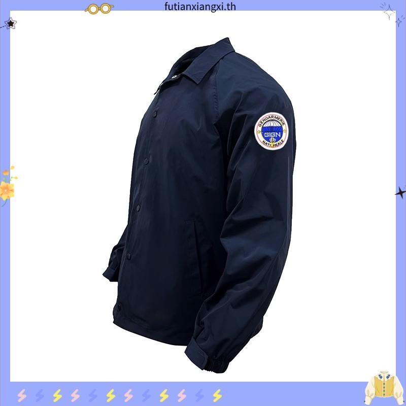 3Second Mens Coach Jacket The Finest Waves เย็บปักถักร้อย Patch C070624