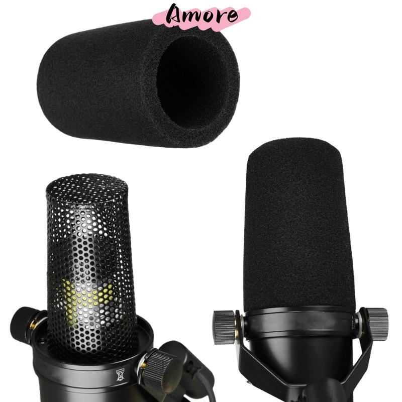 Amore ไมโครโฟนระบายอากาศกระจกหน้ารถกรองที่มีประสิทธิภาพสําหรับ SM7B SM7dB