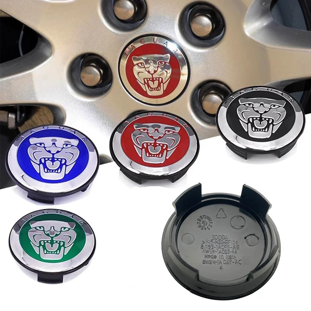 4 ชิ้น 58 มิลลิเมตรรถศูนย์ล้อ Hub Caps สําหรับ Jaguar XF XJ-S XJ-6 X-Type XE S-Type F-PACE F-Type XK