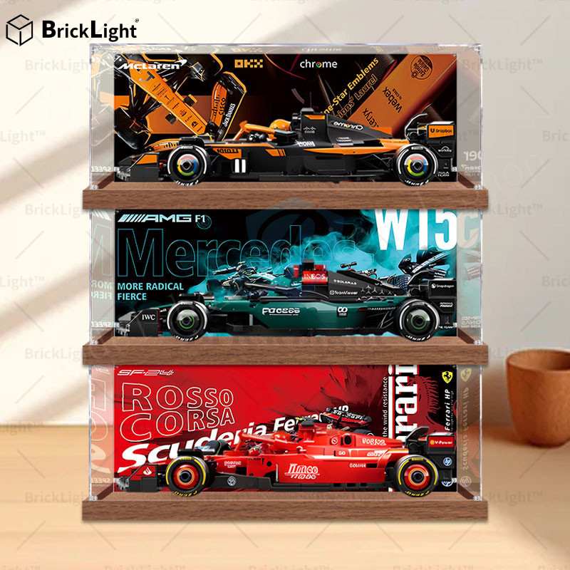 ❤️กล่องแสดงอะคริลิกซีรีส์ Speed Racing F1 เข้ากันได้กับ LEGO 77242 77244 77251 การจัดเก็บกันฝุ่น