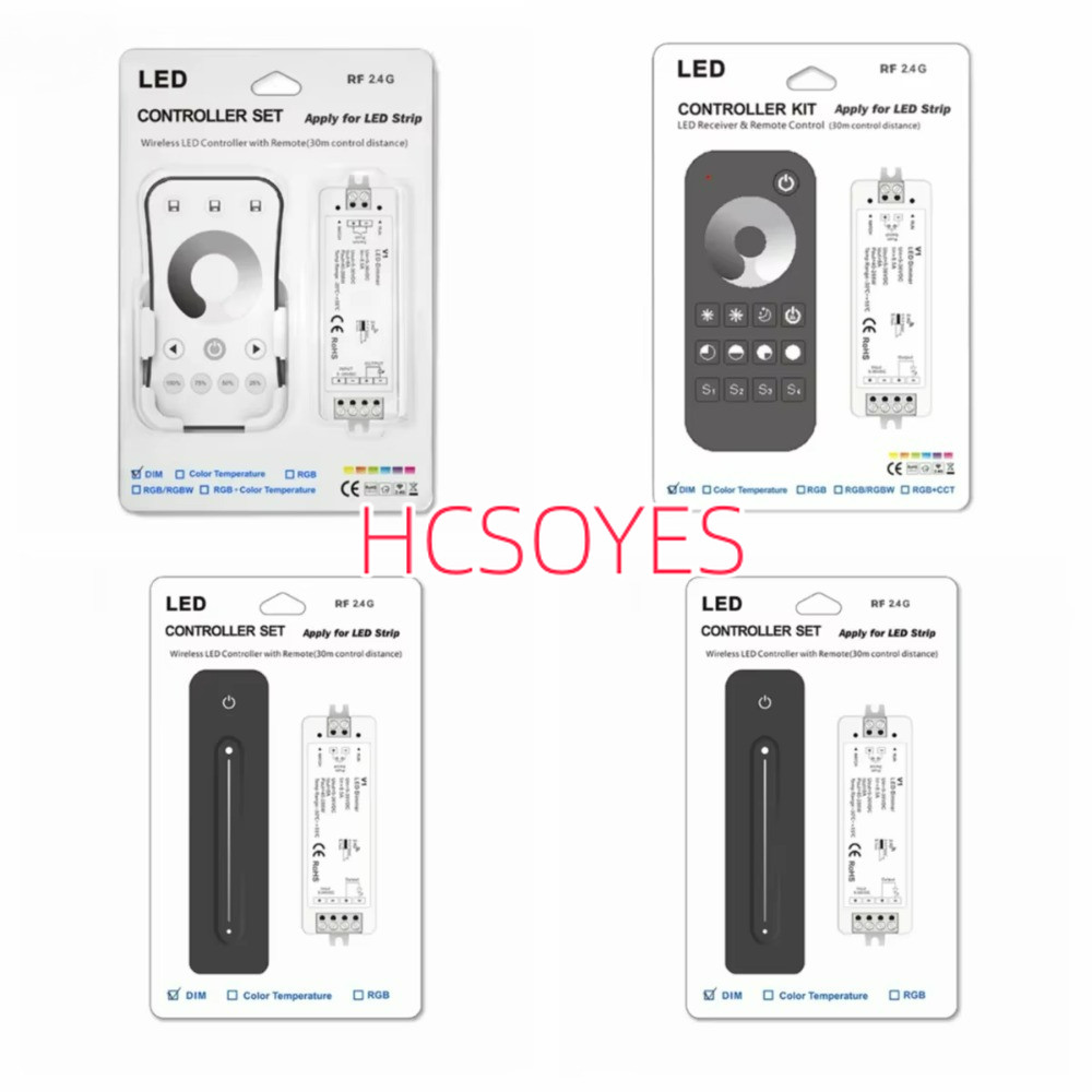 Skydance DC5V-36V 24V 12V 8A LED Controller ชุด V1 + 2.4G RF R11 RT1 R6-1 Remote Dimmer สําหรับแรงดั