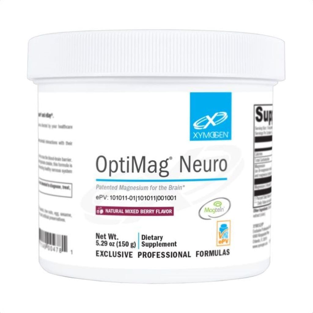 XYMOGEN OptiMag Neuro - Brain Health & Relaxation Support - Magnesium Glycinate & L-Threonate - Chel