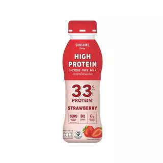 [สินค้าส่งด่วน] ซันชายน์ นมโปรตีนสูง รสสตรอเบอร์รี่ 340 มล. SUNSHINE HIGH PROTEIN STRAWBERRY 340 ML