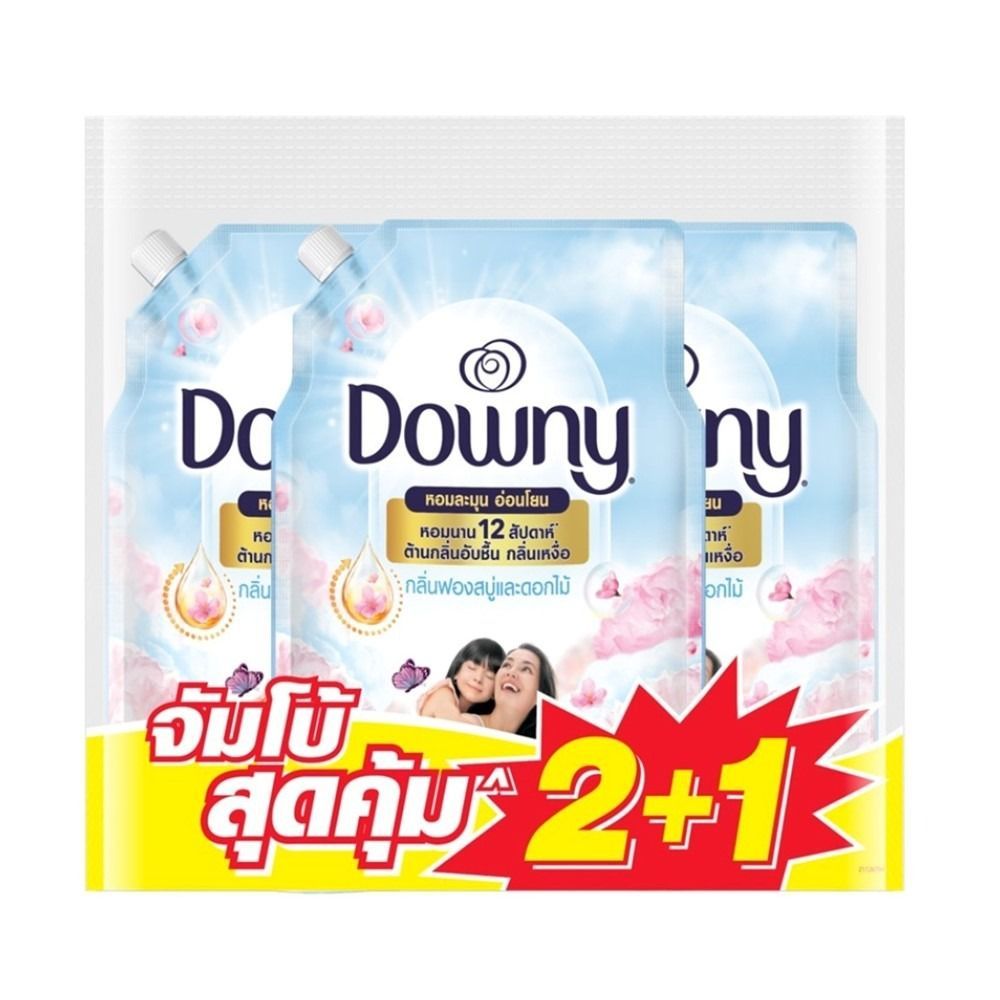 [สินค้าส่งด่วน]ดาวน์นี่ น้ำยาปรับผ้านุ่ม ฟองสบู่และดอกไม้ 950 มล. แพ็ค 2+1