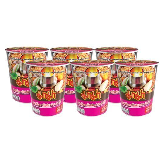 [สินค้าส่งด่วน] มาม่าคัพเย็นตาโฟต้มยำหม้อไฟ 60 กรัมX6 MAMA CUP YENTAFO TOM YUM MOHFAI 60 GX6