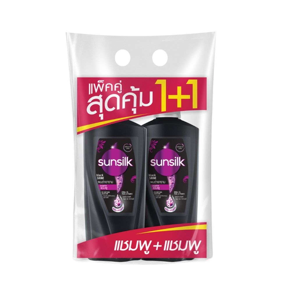 [สินค้าส่งด่วน] ซันซิล แชมพู แบล็ค ไชน์ 325 มล.X2 SUNSILK SHAMPOO BLACK SHINE 325 ML. X2
