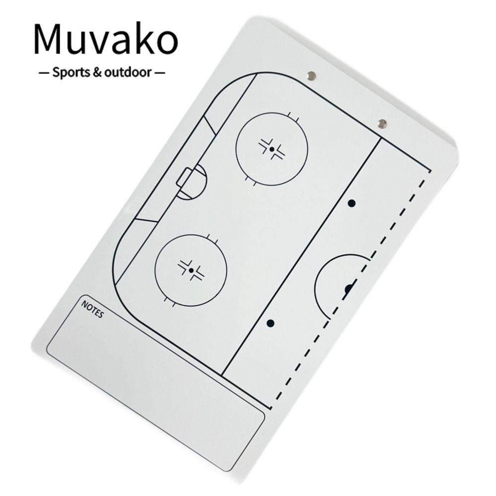 MUVAKO Ice Hockey Tactic Board, Smooth Surface Erase Cleanly Practice Board, แบบพกพานํากลับมาใช้ใหม่