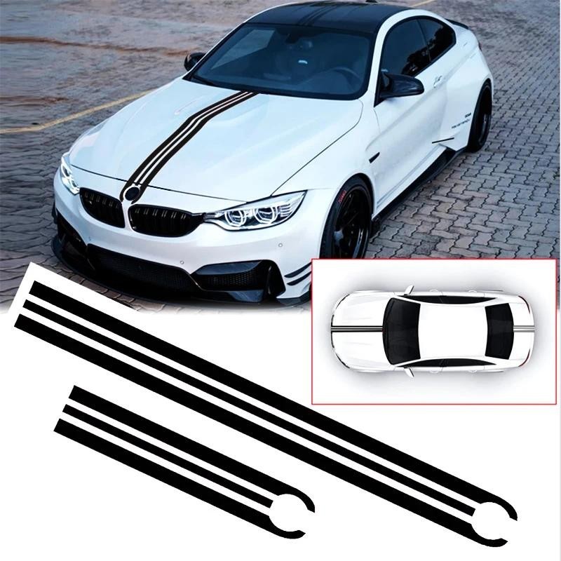 1 ชุดรถ Hood สติกเกอร์ Trunk สําหรับ BMW M3 M5 M6 E46 E90 E60 E70 F30 F10 F15 F16 Auto Body Decal ตก