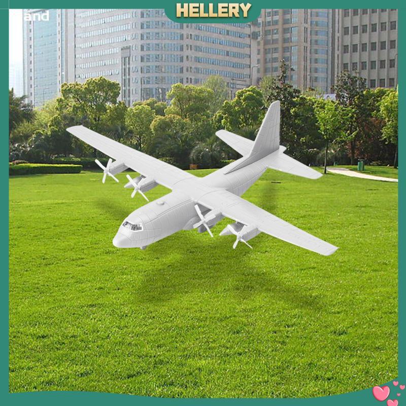 [HelleryTH] 1/144 Transport Plane Model ,Miniature Aircraft Toy Model C130 4D พร้อมขาตั้งของขวัญ