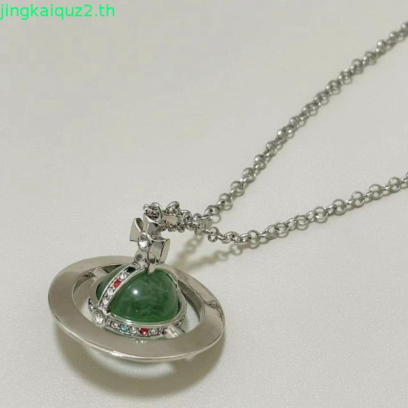 Vivienne Westwood Mint Green orb สร้อยคอ Mint Green Planet สร้อยคอ