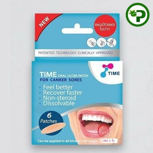 TIME ORAL ULCER PATCH  ขนาด 1.5 ซม. ไทม์ ออรัล เอาเซอร์