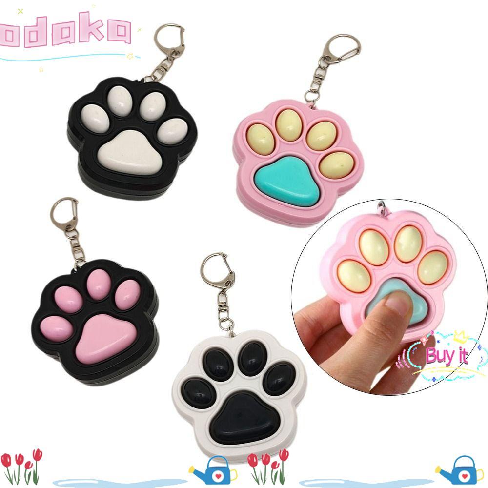 ODAKA Cat Fidget Toys, พวงกุญแจการ์ตูน Kawaii Clicker Fidget, พวงกุญแจ Mini Clicker Fidget น่ารักกํา