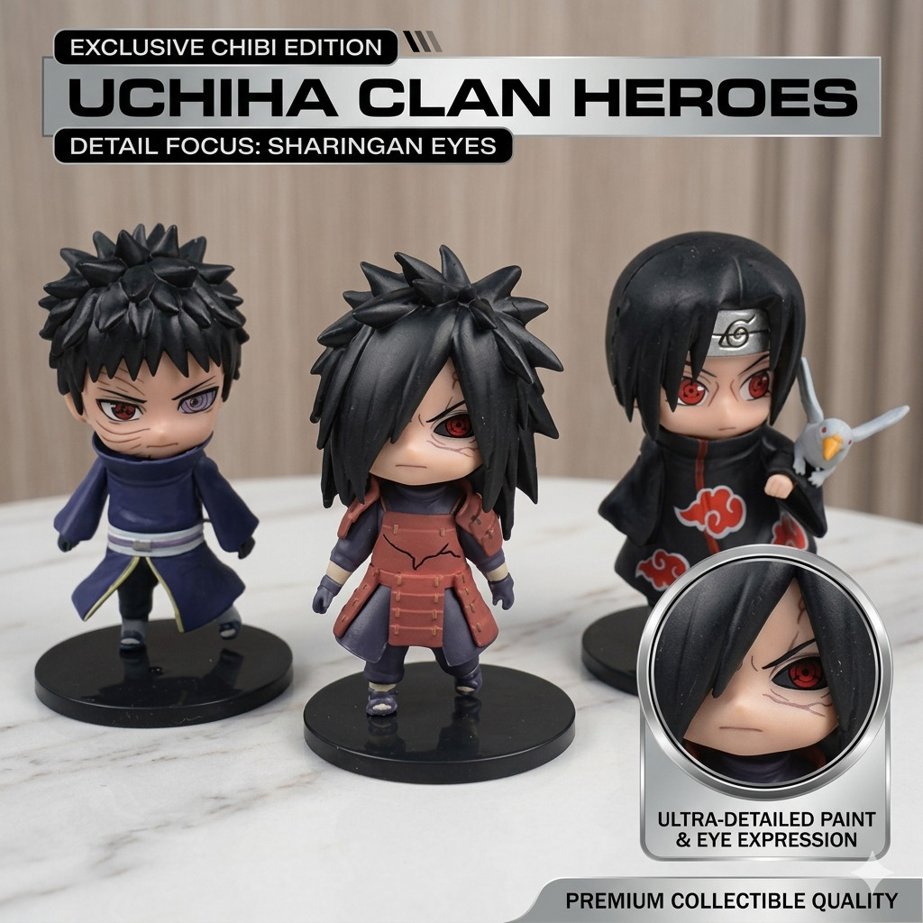 โมเดลนารูโตะ Mini Naruto Q Version ฟิกเกอร์ขนาดมินิสำหรับแต่งโต๊ะทำงาน ตกแต่งหน้ารถและเค้กวันเกิด ของสะสมอนิเมะสุดน่ารัก ของขวัญสำหรับเด็กและแฟนคลับ