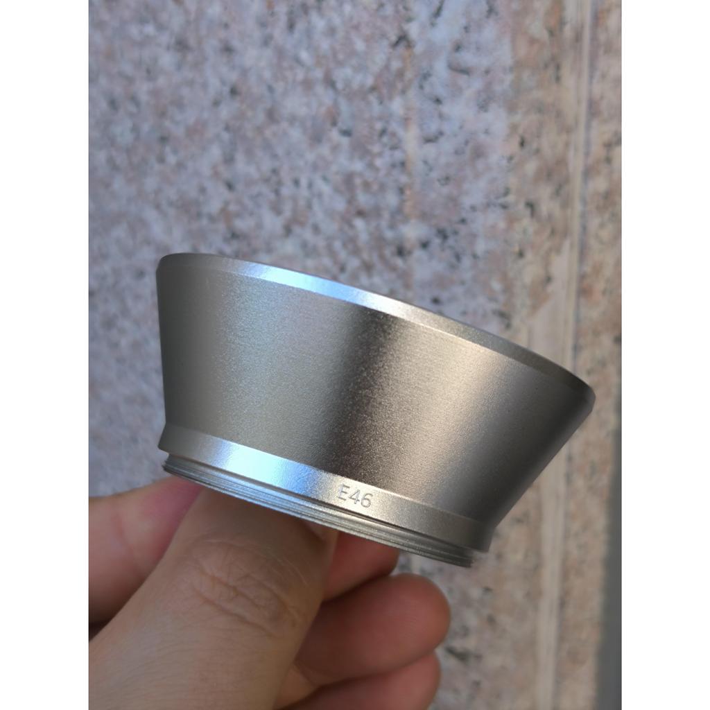 [สินค้าใหม่จัดส่งทันที] เครื่องดูดควันสีเงิน 46มม46 สกรูเครื่องดูดควันโลหะเหมาะสําหรับ ไลคร่า ม 50/1.4 ชไนเดอร์ 50/1.9 และเลนส์อื่นๆ
