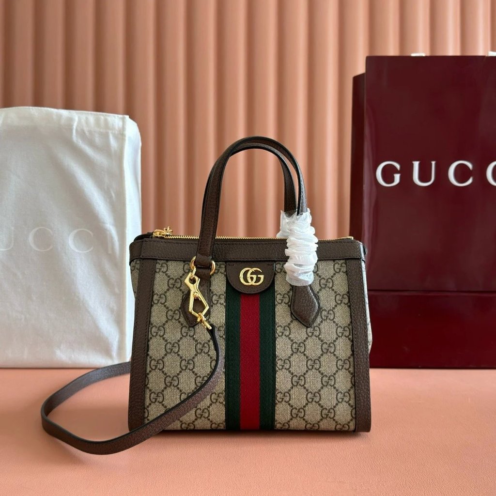 [ต้นฉบับเคาน์เตอร์จับคู่หนังเต็มชุดบรรจุภัณฑ์]547551。Gucci Ophidia Small Handbag Ladies Shoulder Bag