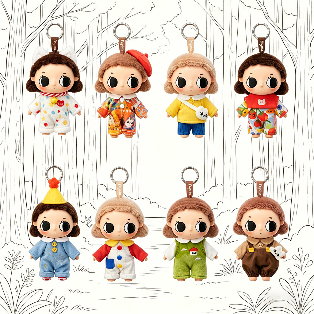 POPMART Nyota Little Moment Series ตุ๊กตาตุ๊กตาจี้ปริศนากล่องของขวัญเล่นอินเทรนด์