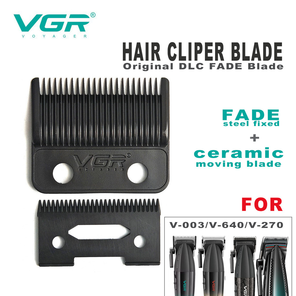VGR V003 DLC FADE ใบมีด V640 V270 ผม Clipper ใบมีด Trimmer เปลี่ยนหัวตัด Professional ตัดผมอุปกรณ์เส