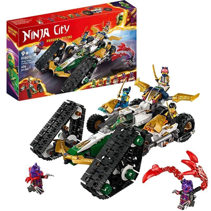 เข้ากันได้กับ Lego Phantom Ninja Series 71820 Ninja Team Combination Chariot Building Block ของเล่น 