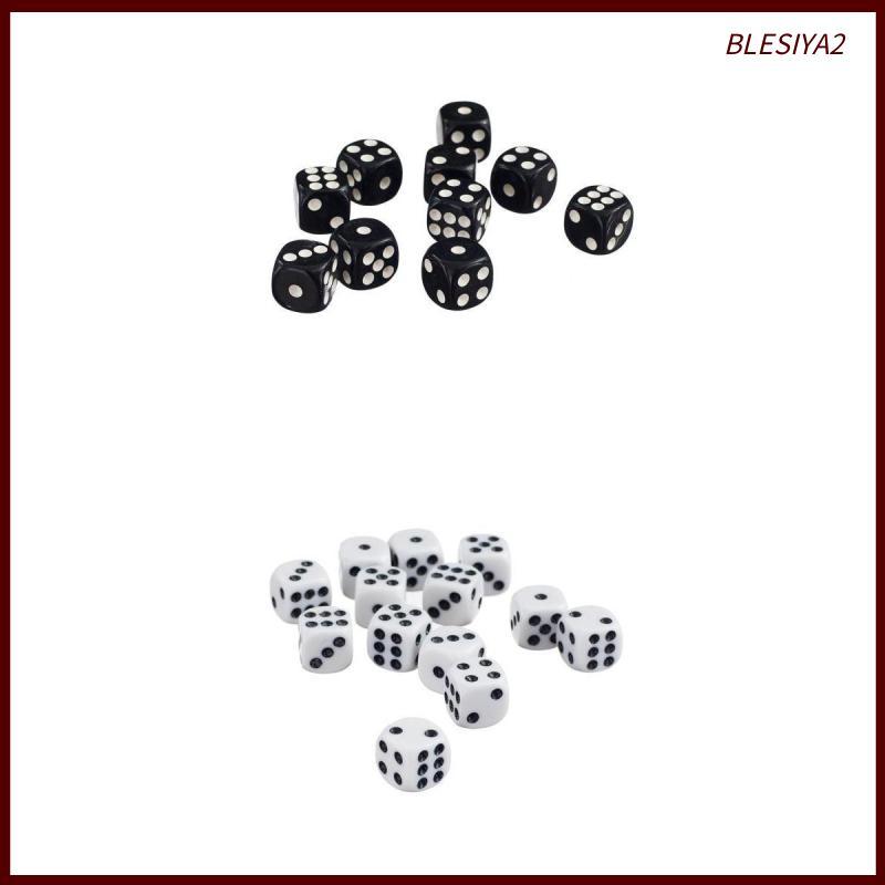 [Blesiya2] 100 ชิ้น/เซ็ต 12 มม.D6 ลูกเต๋าพลาสติกหกด้านลูกเต๋าสําหรับอุปกรณ์เสริม D&D RPG