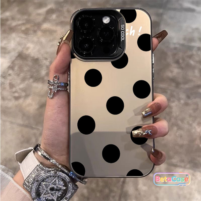 เคส IMD ลายจุดดำใหม่ เท่ห์ไม่เหลือง รองรับ iPhone 17/16/15/14/13/12/11/11Pro/Plus/Max/XR/XS Max/X/8/7/6