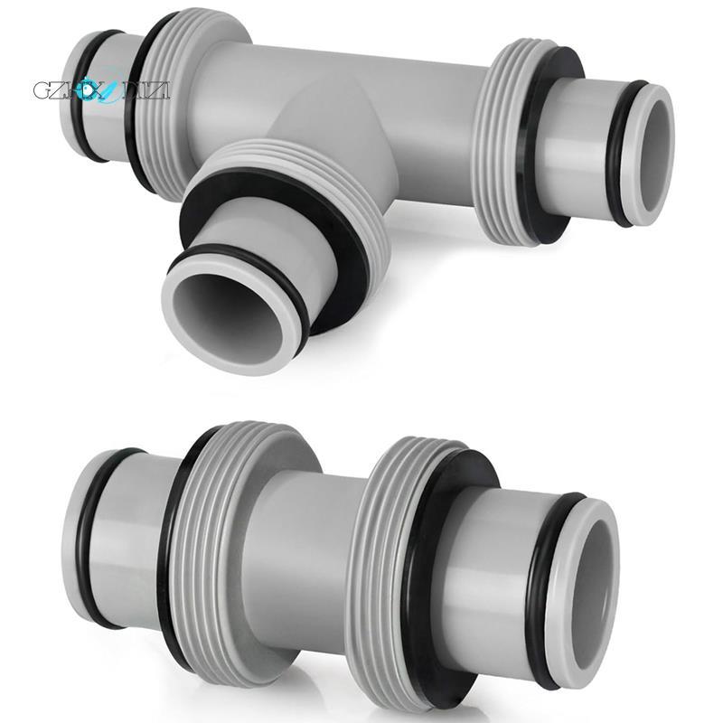 Gzhxdiizi2Pc Filter Pump Hose Connector,Pool Hose Connector 1.5 ถึง 1.5In 2 หัวและ 3 หัว T Joint Poo