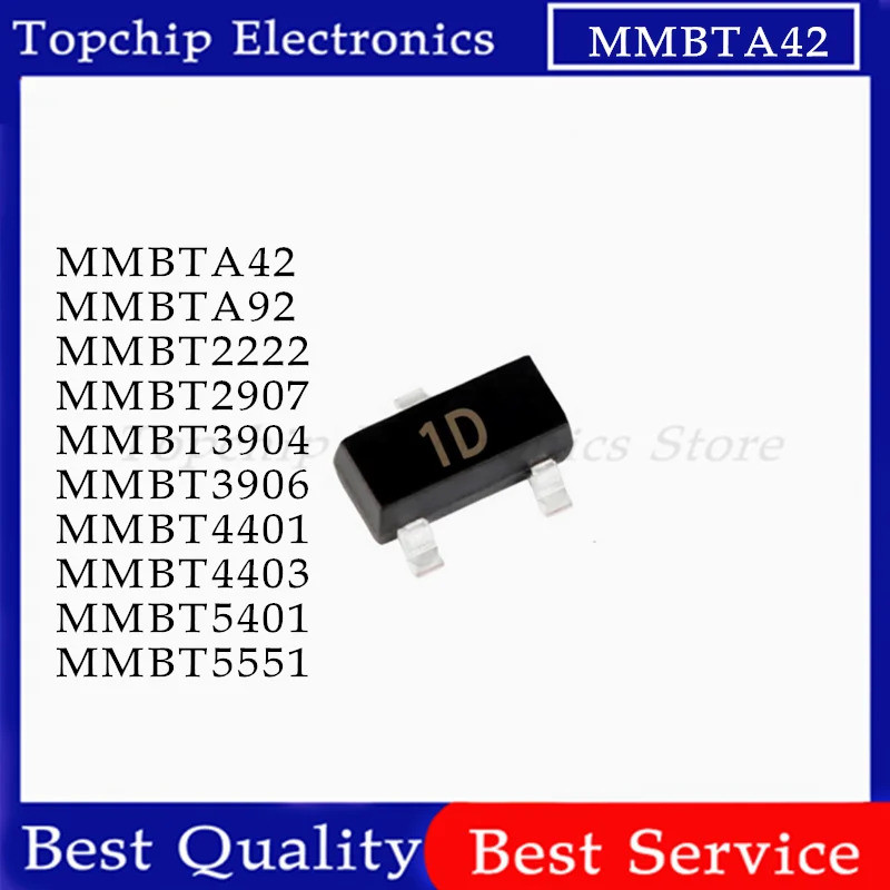 5pcs MMBT2222A MMBT2907A MMBT3904 MMBT3906 MMBT4401 MMBT4403 MMBT5401 MMBT5551 MMBTA42 MMBTA44 MMBTA
