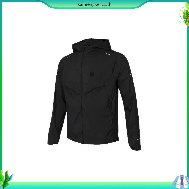 ARI ESSENTIAL WINDBREAKER JACKET - BLACK/SIER/WHITE อาริ เสื้อแขนยาวผ้าร่มกันUVกันลมแท้จากช็อปAri