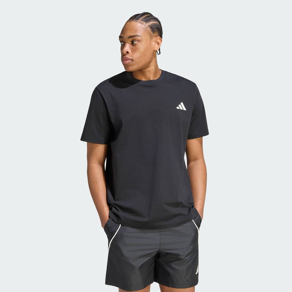 adidas ไลฟ์สไตล์ เสื้อยืดพิมพ์ลาย STADIUM COLLEGIATE ผู้ชาย สีดำ KS1194