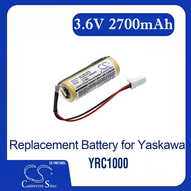 แบตเตอรี่ทดแทน Cameron Sino สําหรับ Yaskawa YRC1000, เหมาะกับ P/N 180718-1,ER6BD-WK77P,HW1483880-เอ