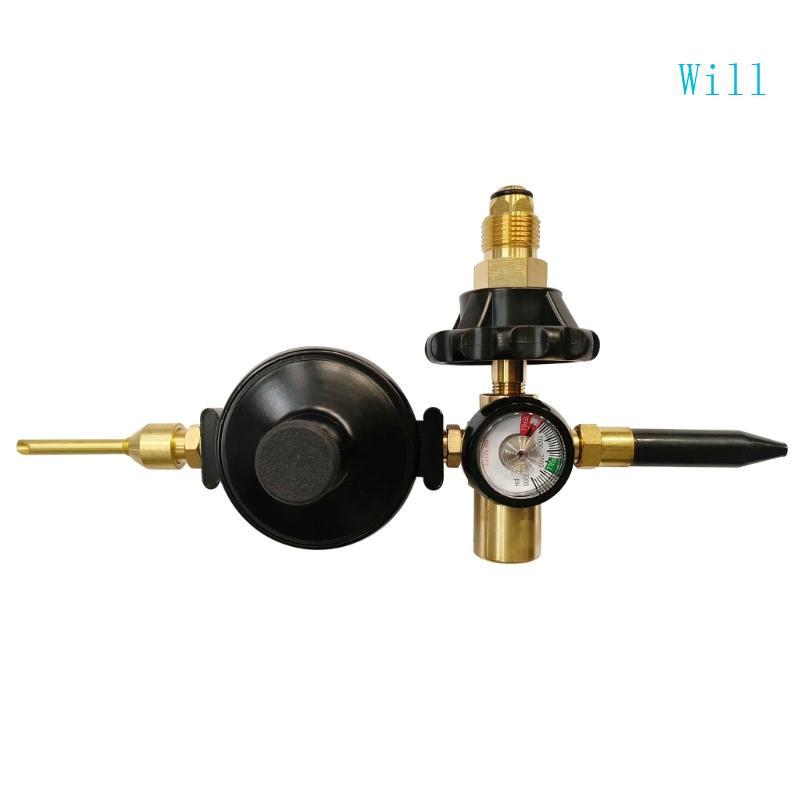 Will Helium Balloon Filler พร้อมมาตรวัด 0-3000PSI Air Flows Inflator Regulator Filler