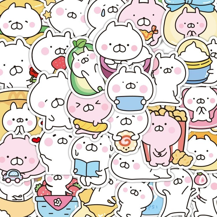 100 ชิ้นกระต่ายสติกเกอร์ยาน่ารักน่ารัก อิน สไตล์สติกเกอร์การ์ตูนญี่ปุ่นเคสโทรศัพท์สติกเกอร์ ไอแพด