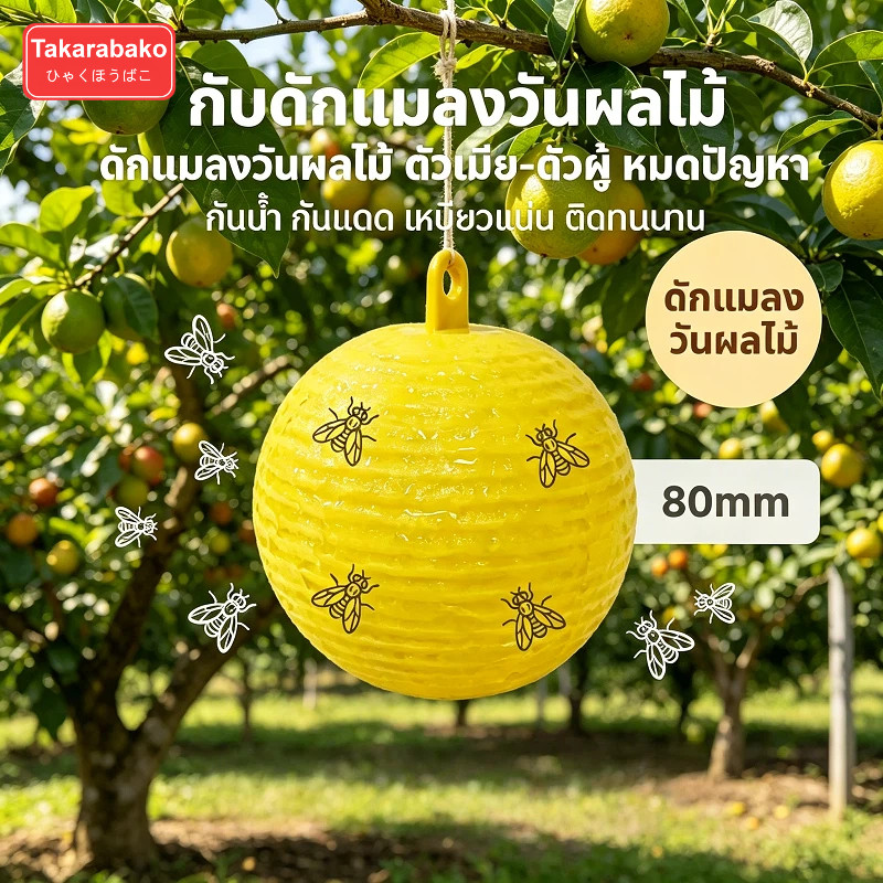 รุ่นอัพเกรด🔥 ได้ผล3ปี🦟ลูกบอลดักแมลง กวาทรงพลัง กันน้ำกันแดด กาวดักแมลงหวี่ ที่ดักแมลงวันทอง กาวดักแมลงวัน ไม่ละลายกาว